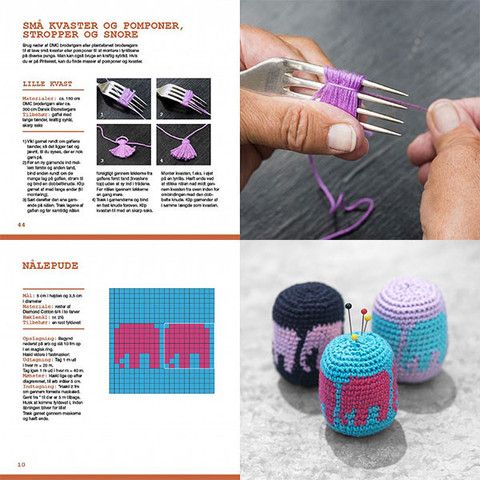 Hippe hylstre i jacquard-hækling - Klematis
2