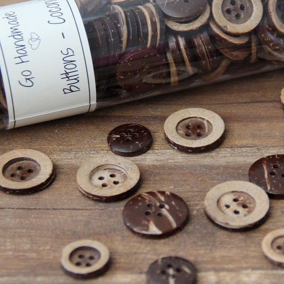 Kokosnøtt Knapper - Classic - Go Handmade
2