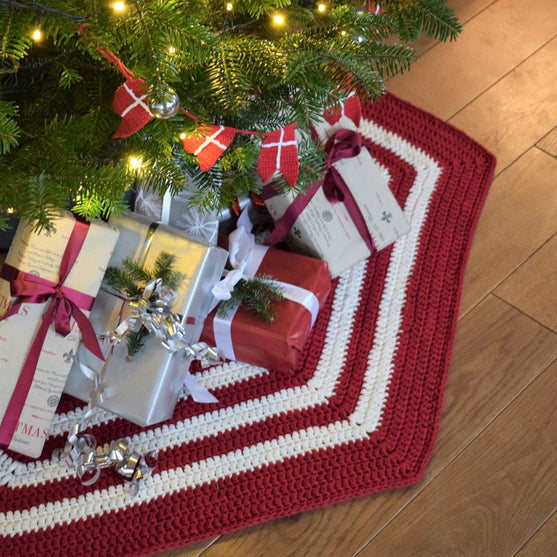 Heklet juletreteppe - Ribbon
2
