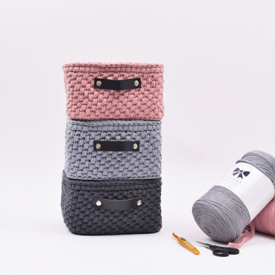 Oppbevaringskurv med skinnbunn - Kvadratisk - Liten
3