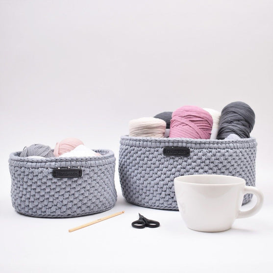 Ribbon Kurv med rund lærbunn – Klassisk
4
