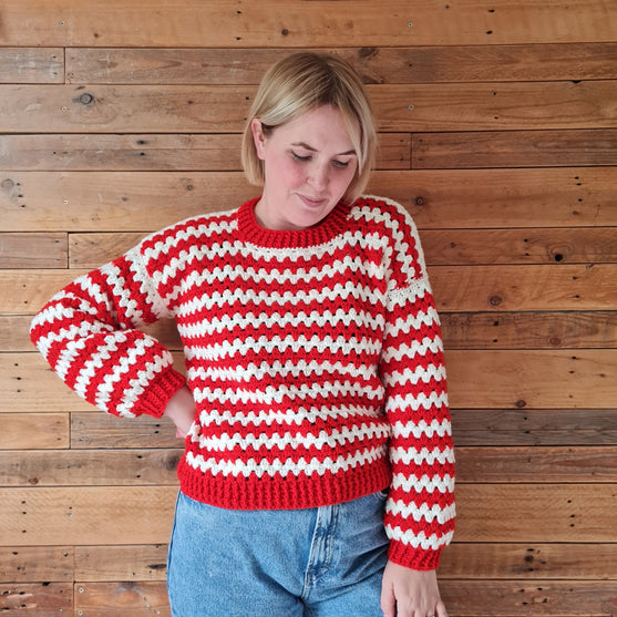 Candy Cane Stripes - Genser
5
