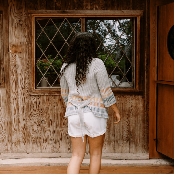 Fusing Cardigan - Åben cardigan med knytebelte
4