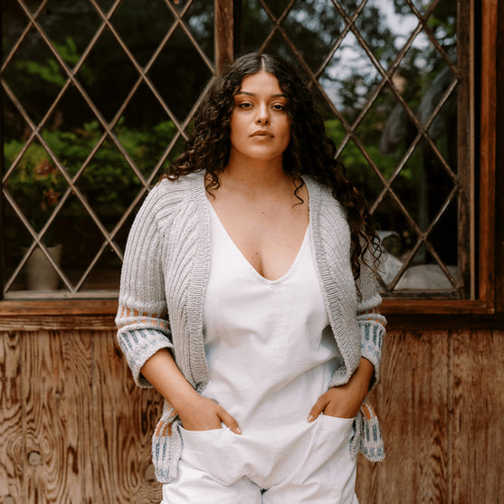 Fusing Cardigan - Åben cardigan med knytebelte
5