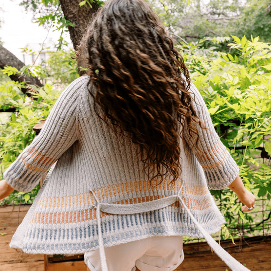 Fusing Cardigan - Åben cardigan med knytebelte
6