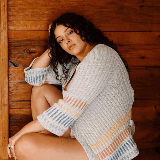 Fusing Cardigan - Åben cardigan med knytebelte
9