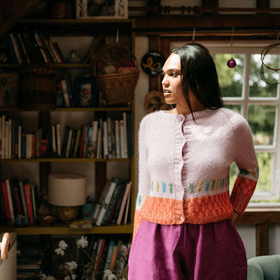 Kiln - Cardigan i mønsterstrikk
5