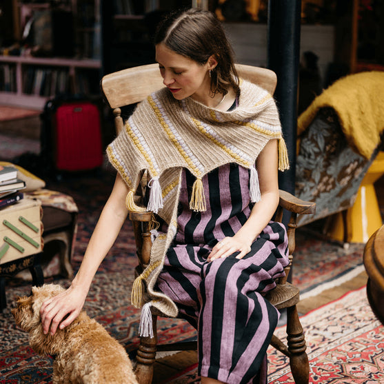 Calendula Shawl - Sjal med Bobler og Frynser
5