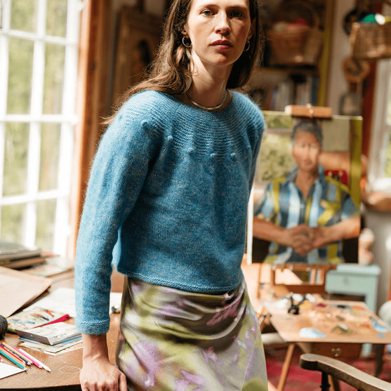 Adorned Pullover - Genser med rillestrikket bærestykke
6