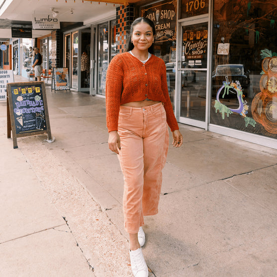 Timanfaya - Cardigan med hullmønster
6