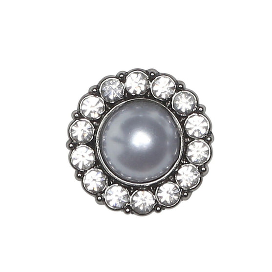 Perle Knapper m. sten - Svart - Flere Størrelser - Go Handmade
2