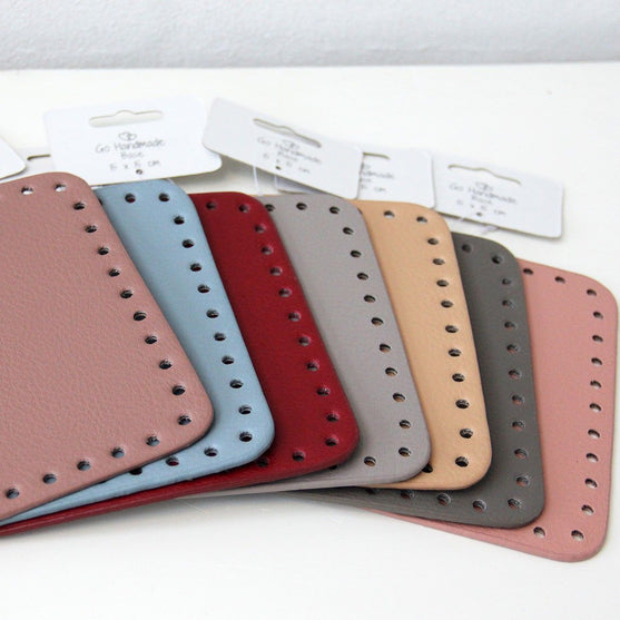 Moss Stitch Kurve med PU lær bunne - universelle
5