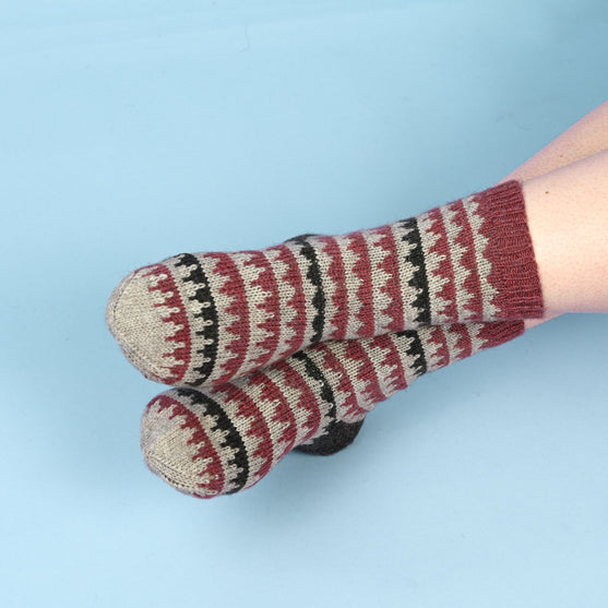 Sokker i Fair Isle-mønster
3
