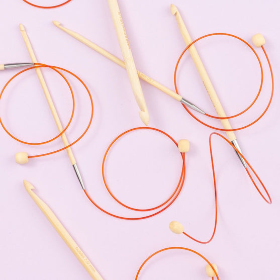 Bamboo Tunesisk Heklenål med Vaier - 50 cm - Hobbii
4
