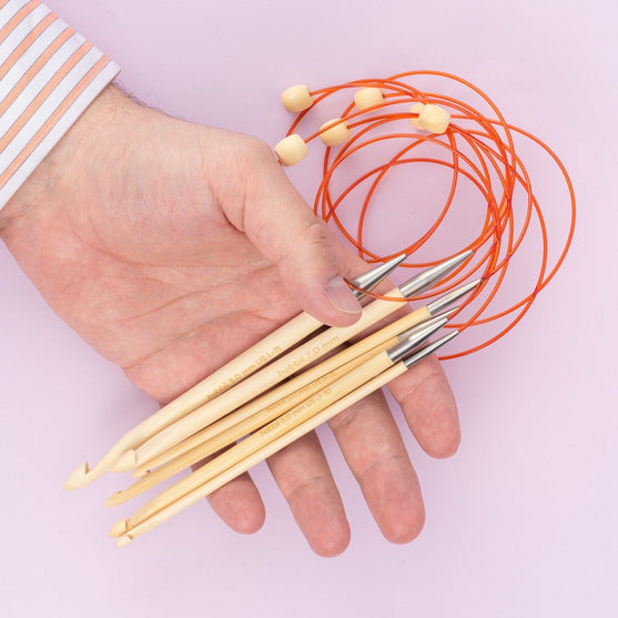 Bamboo Tunesisk Heklenål med Vaier - 50 cm - Hobbii
6