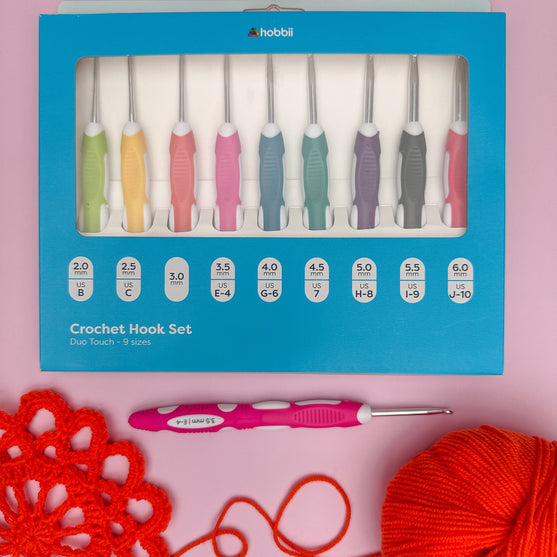 Duo Touch Heklenålsett - 9 størrelser - Hobbii
6