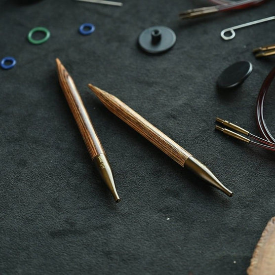 Ginger - Korte Utskiftbare Rundpinner - Bjørk - KnitPro
6