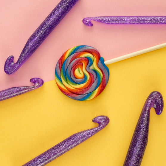 Glitter Heklenålsett - 5 størrelser - Hobbii
3