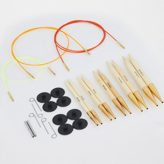 Bamboo Utskiftbare Rundpinnesett - Tykke Pinner - KnitPro
4