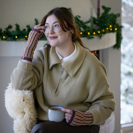 2. søndag i advent - Hekling - Kaleidoskope - Fingerløse votter
3