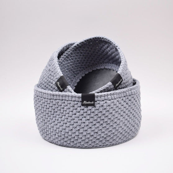 Ribbon Kurv med rund lærbunn – Klassisk
5