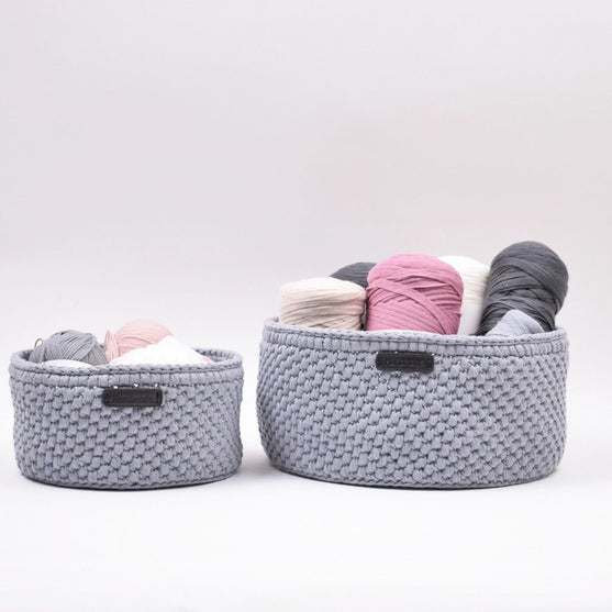 Ribbon Kurv med rund lærbunn – Klassisk
2