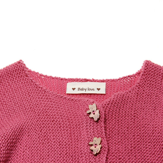 10 Labels - Made by Farmor - 5 cm - Sandfarget - Go Handmade
7