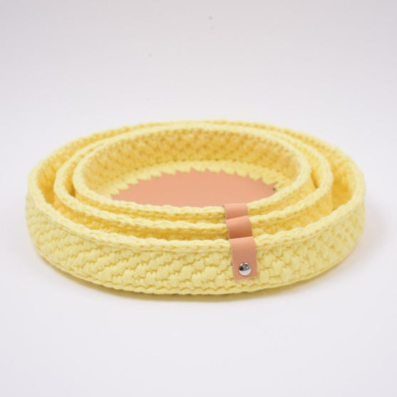 Dekorasjonsbrett med rund lærbunn - Påske
2