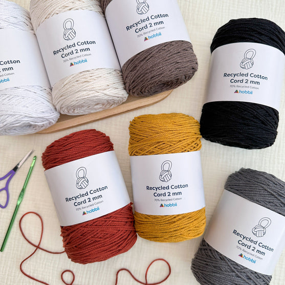 Recycled Cotton Cord (2 mm) - Hobbii
2