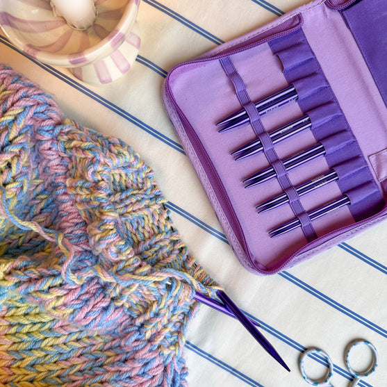 Stellar Korte Utskiftbart Rundpinnesett Essential - Amethyst - Hobbii
12