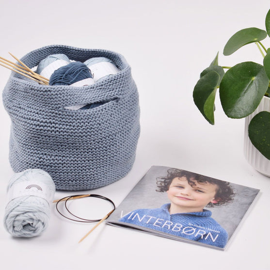 Strikket garnveske
2