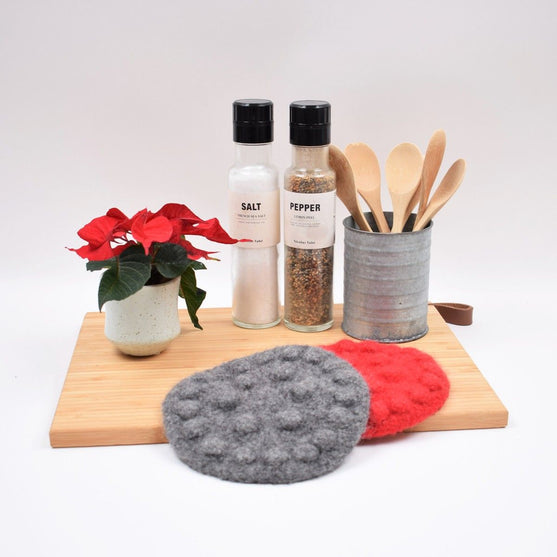 Tovet Julgryteunderlag med blomst i bobler
2