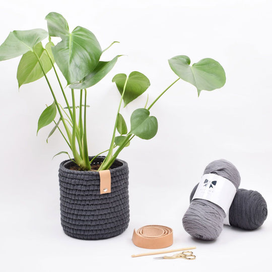 Heklet Ribbon Potteskjuler - Stor