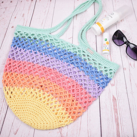 Strandnett - Pastell regnbue