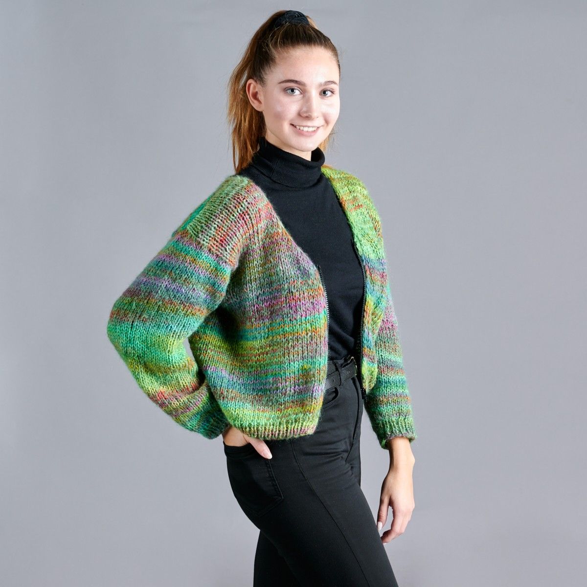 トップス andmar Emma knit flare cardigan set gray ANDMARY】Emma