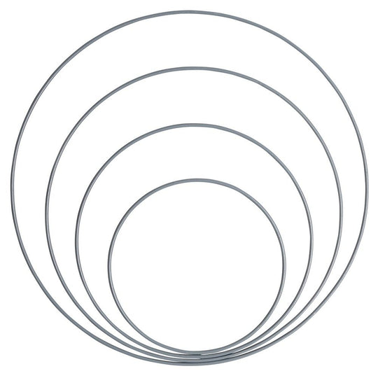 Metallringer Mix (15, 20, 25 &amp; 30 cm), 4 stk. - Go Handmade