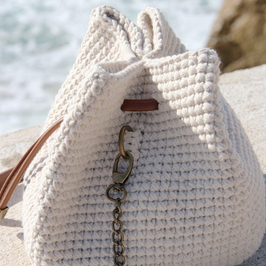 Bucket Bag med PU skinn bunn