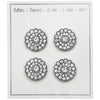

Bling Buttons - Small Stones - Silver - 4 pcs. - Go Handmade
3