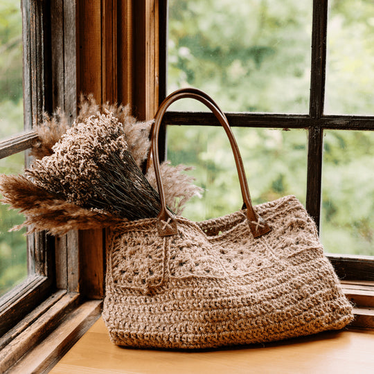 Rose Window - Skulderveske i jute