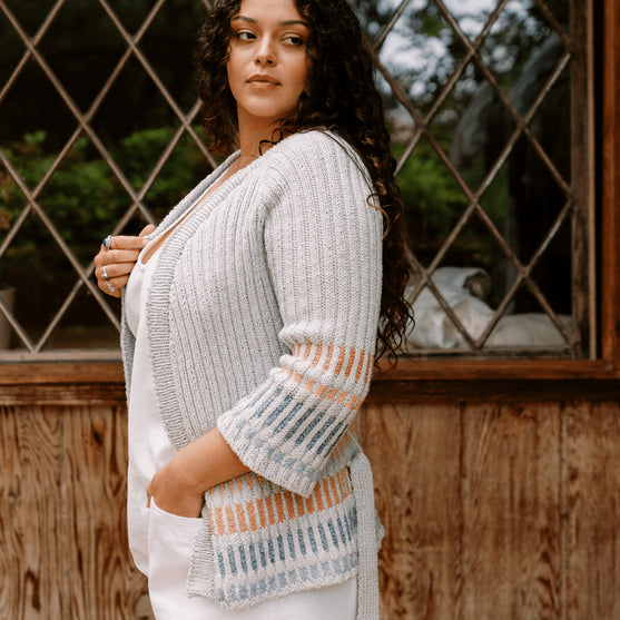 

Fusing Cardigan - Åben cardigan med knytebelte
1