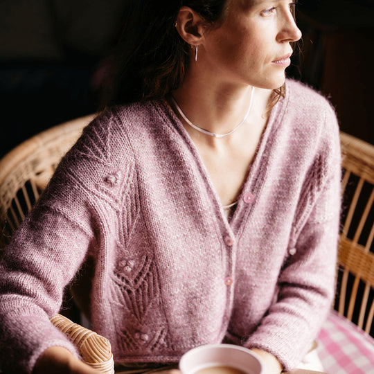 Antanilla - Cardigan med hullmønster