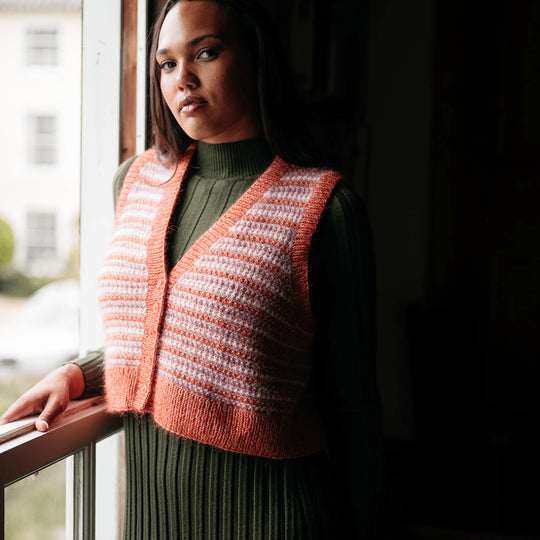 Amelia - Vest i fargemønster