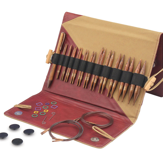 Ginger Regal - Sett med Korte Utskiftbare Rundpinner - Bjørk - KnitPro