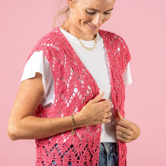 

Leaf Me On - Vest - Pink Collection
1