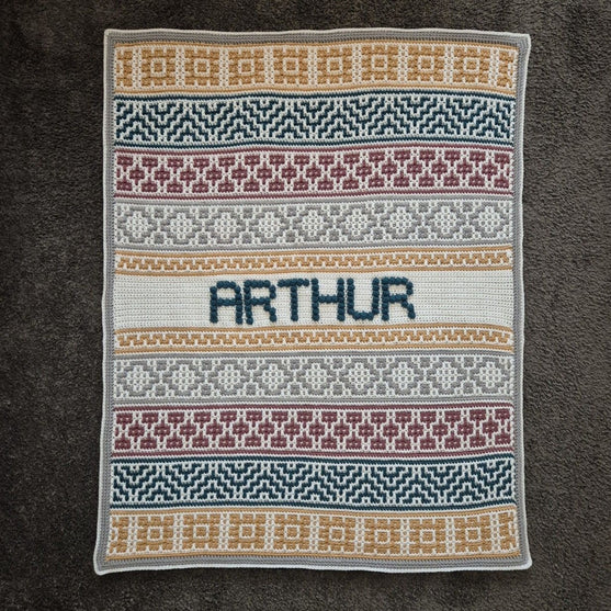 

Lullaby Name Mosaic - Personlig babyteppe
3