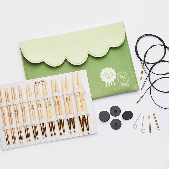 

Bamboo Deluxe Utskiftbart Rundpinnesett - KnitPro
1