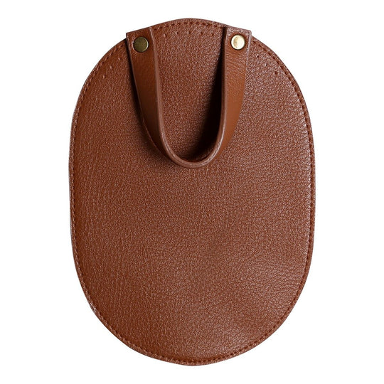 Bag Flap for Metal Lock - Brown/Bronze - Go Handmade