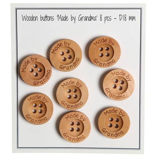 Treknapper - Made by Grandma  - 18 mm - Go Handmade