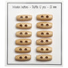 

Oblong Wooden Buttons Mini - 20 mm - Go Handmade
1