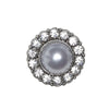 

Pearl Buttons w. Stones - Silver - Multiple Sizes - Go Handmade
2